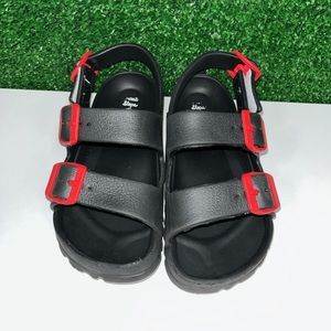 Smart Step black and red sandals size 10